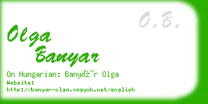 olga banyar business card